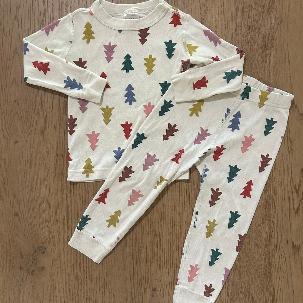 Hanna Andersson Kids Christmas Trees Pajama Set 3T